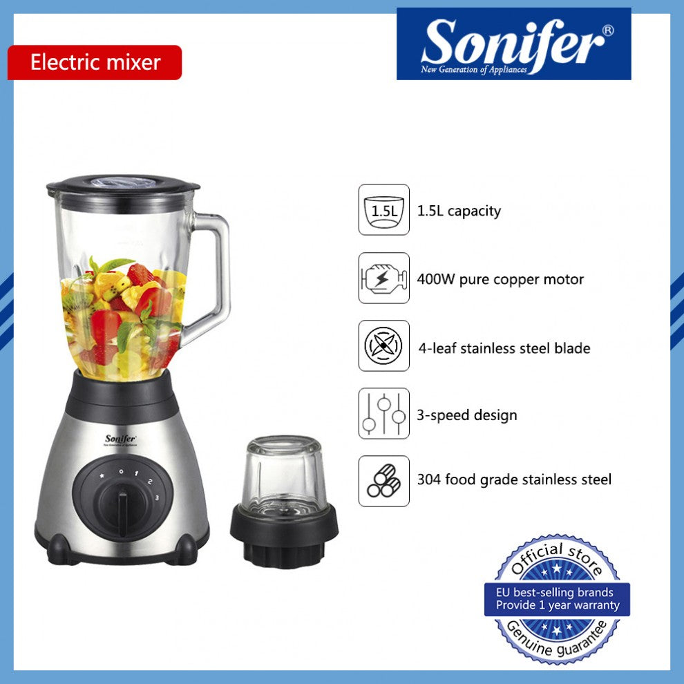 Sonifer Blender 400W,1.5L capacity SF-8006