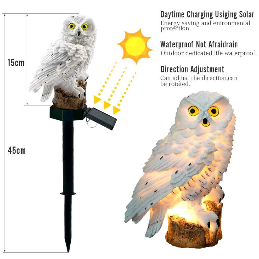 Solar Owl Garden Light Outdoor Waterproof LED Lawn Lamp