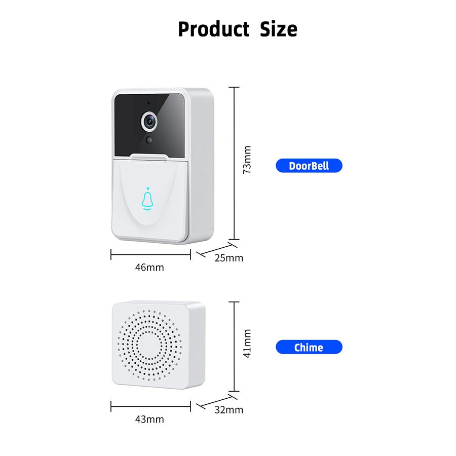 Smart Home Wireless Doorbell WiFi Waterproof-X9