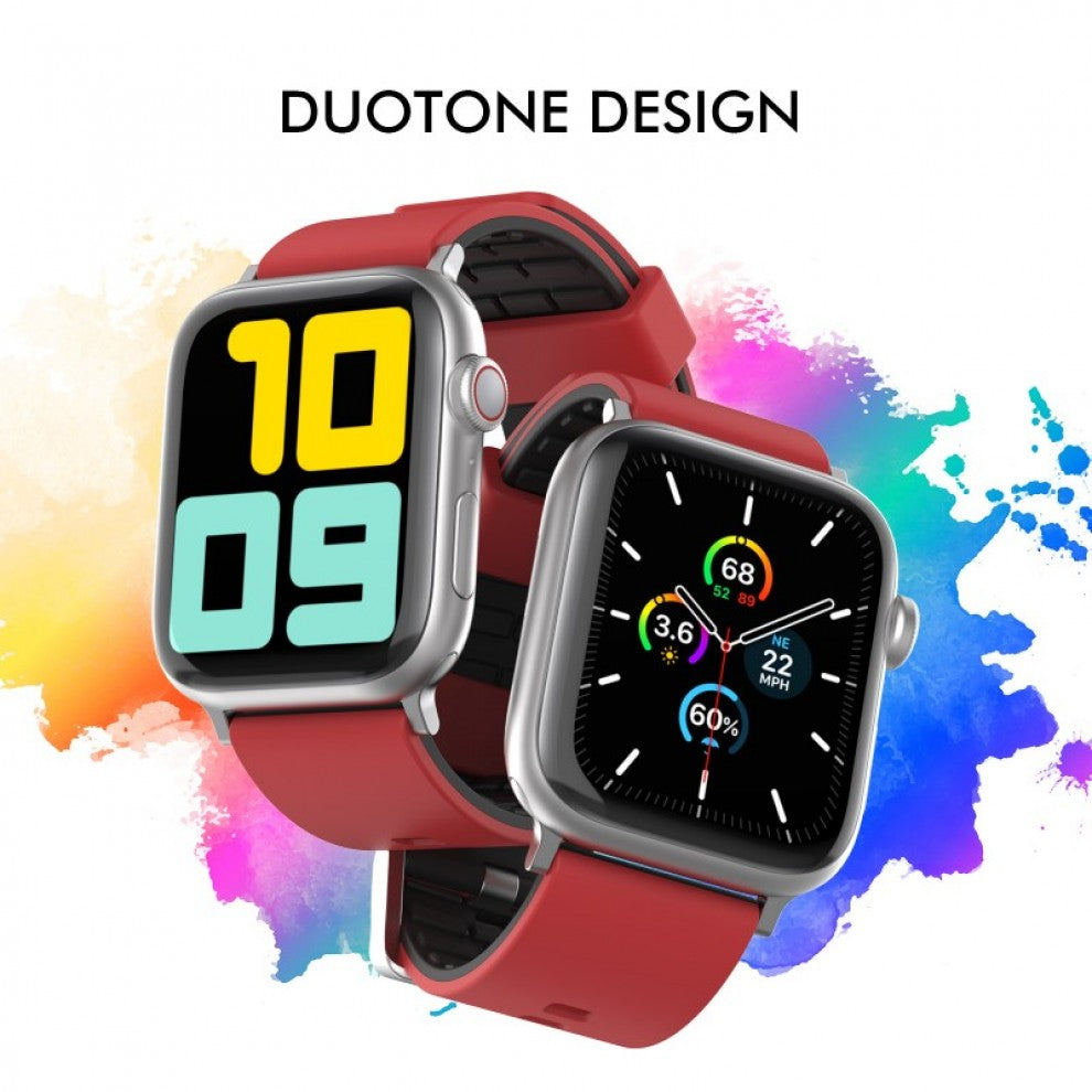 AhaStyle Band With DuoTone Design for Apple Watch 42/44mm-Red