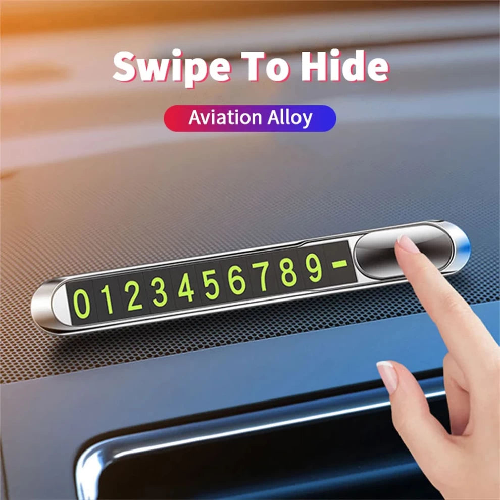 Vehicle Hoco Temporary Parking Card - Luminous Phone Number