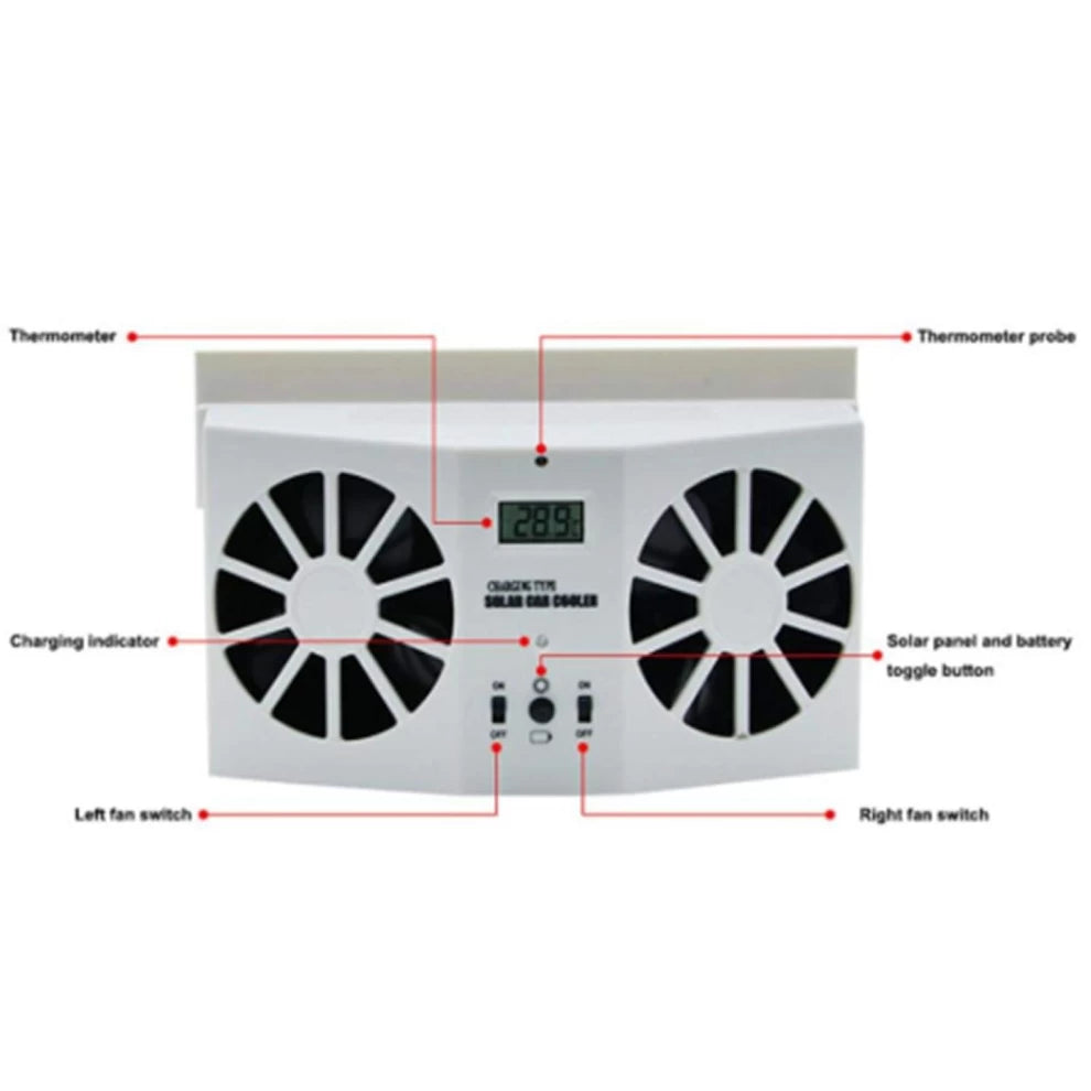 Car Solar Powered Cooler Fan
