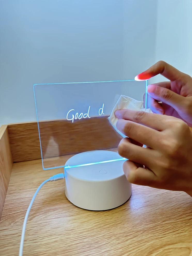 3D Night Light Erasable Writing Board