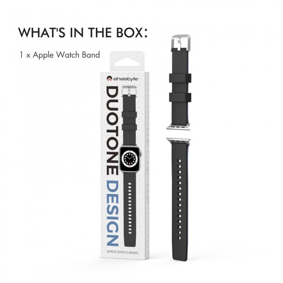 AhaStyle Band With DuoTone Design for Apple Watch 42/44mm-Black