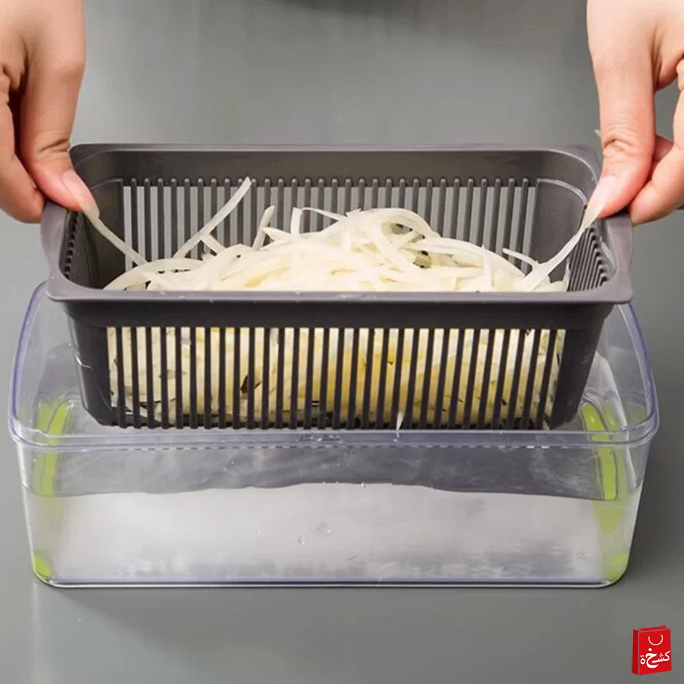14 in 1 Multifunctional Vegetable Chopper Dicer Cutter with Container – 8 Blades