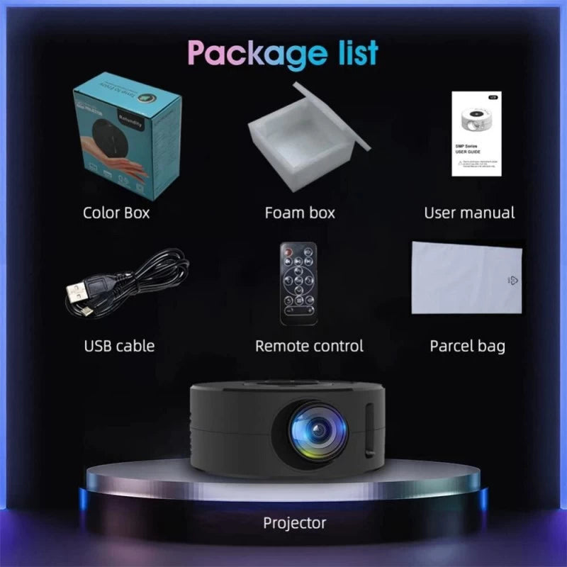 Borrego 10W LED Mini Projector with Remote