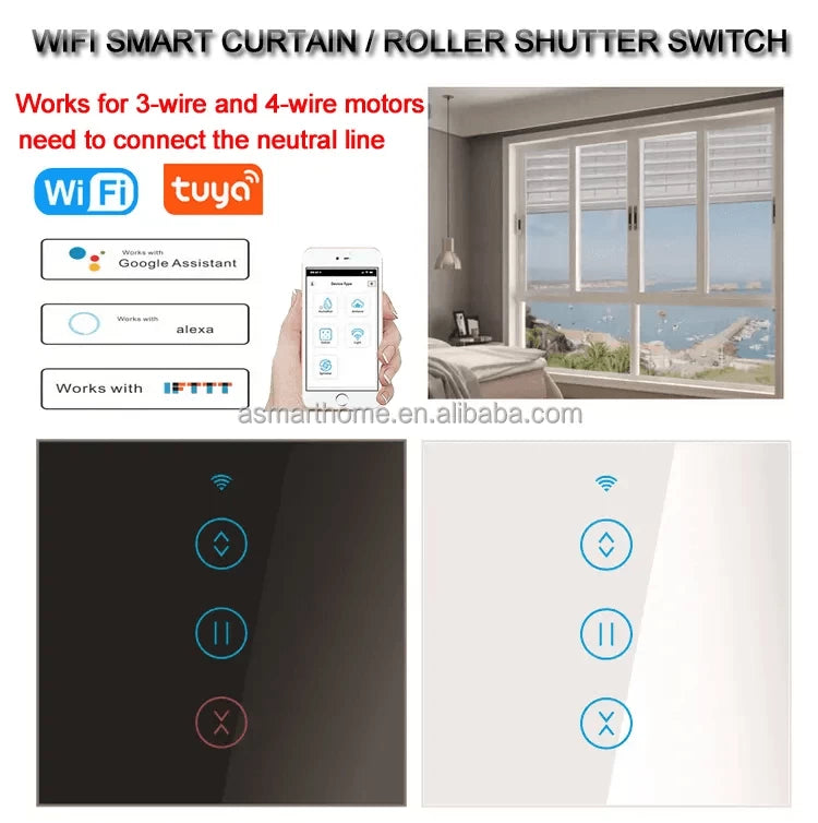 Smart WiFi Curtain,Tuya Roller Shutter Switch