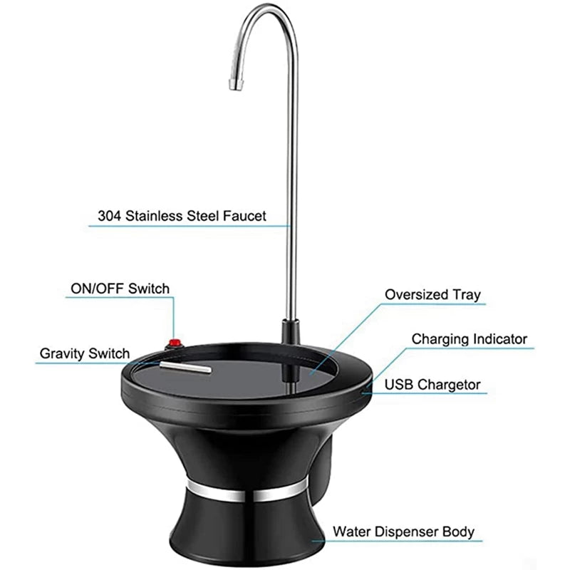 Automatic Water Pump Dispenser with Tray