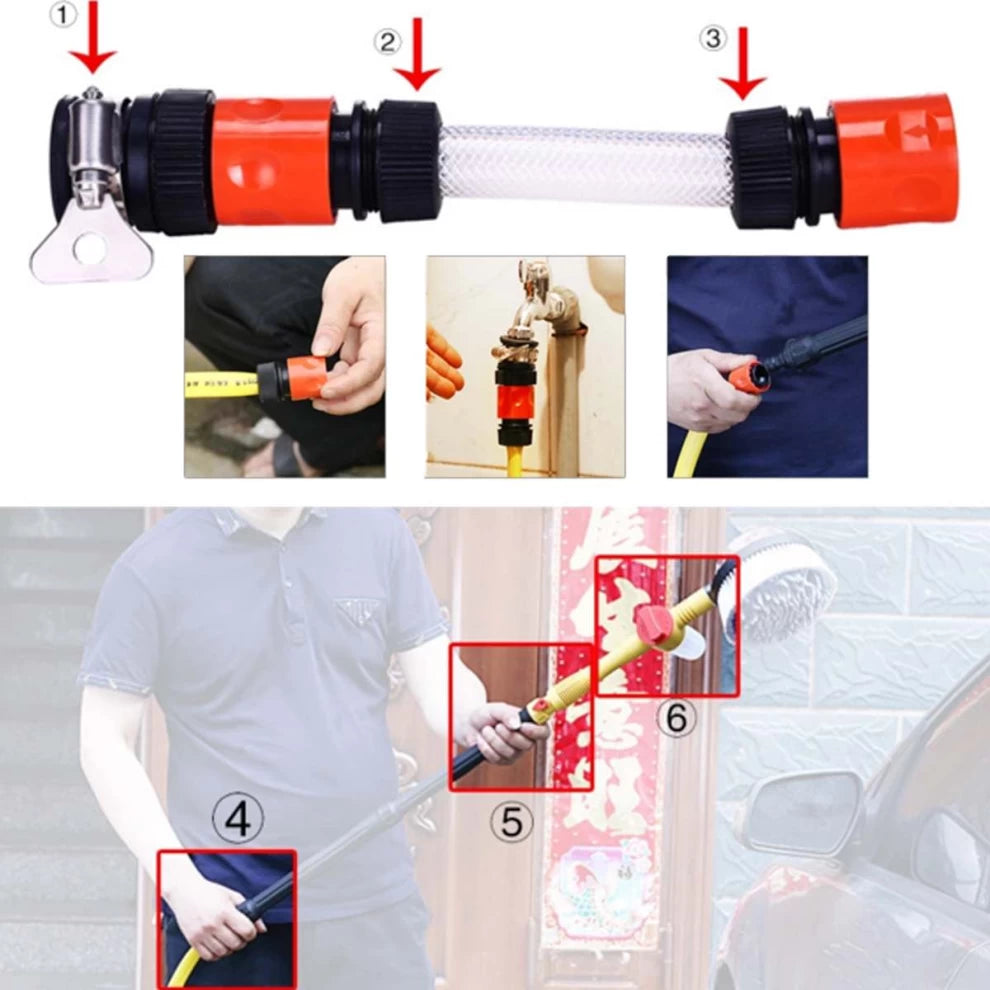 Car Wash Brush Kit 360° Spin Car Mop Detailing Brush