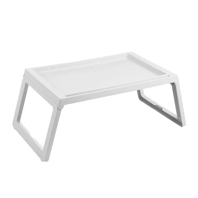 Small Folding Table with Stand - White