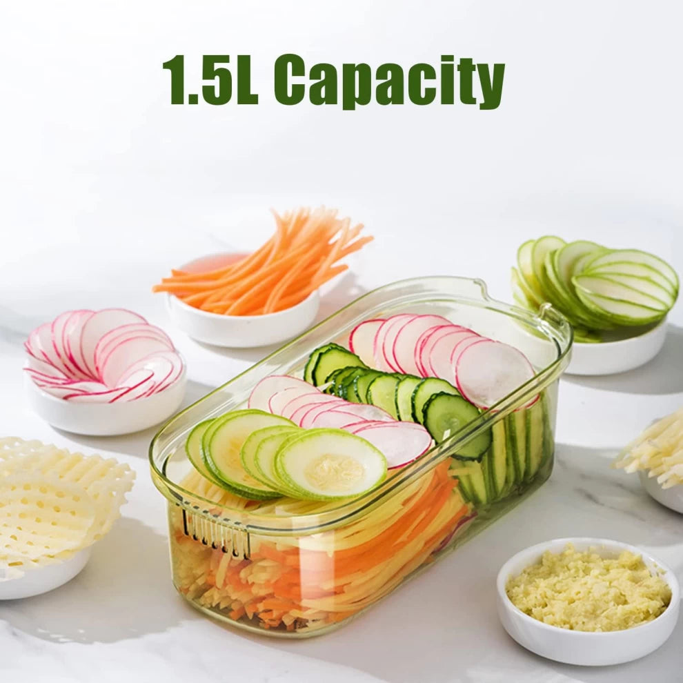 Vegetable Chopper Multifunctional 8 in 1 Manual