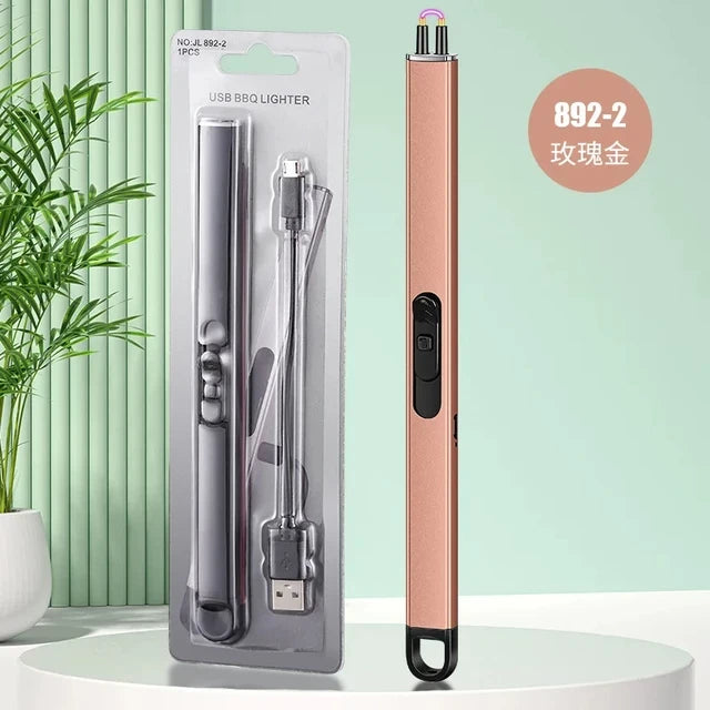 USB Metal Single Arc Kitchen Lighter Outdoor Windproof