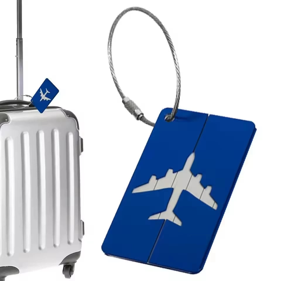 Aluminum Travel Luggage Tag Baggage Suitcase Bag Identity Address Name Labels B