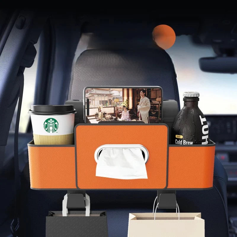 Space-Saving Car Back Seat Storage Box | Foldable Organizer for Car Essentials