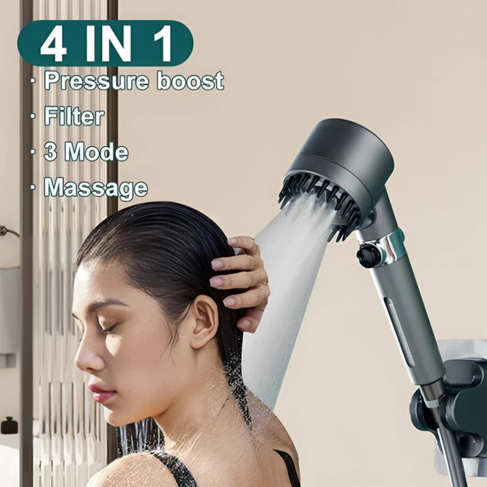 3 Mode Massage High Pressure Shower Head-With Filter