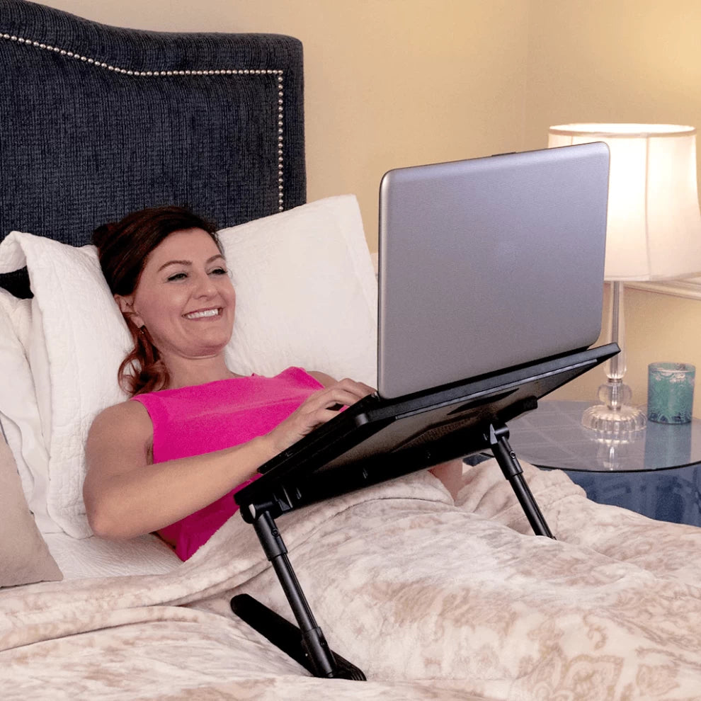 Air Space LapTop Table Desk Adjustable Laptop Stand With Cooling Fan