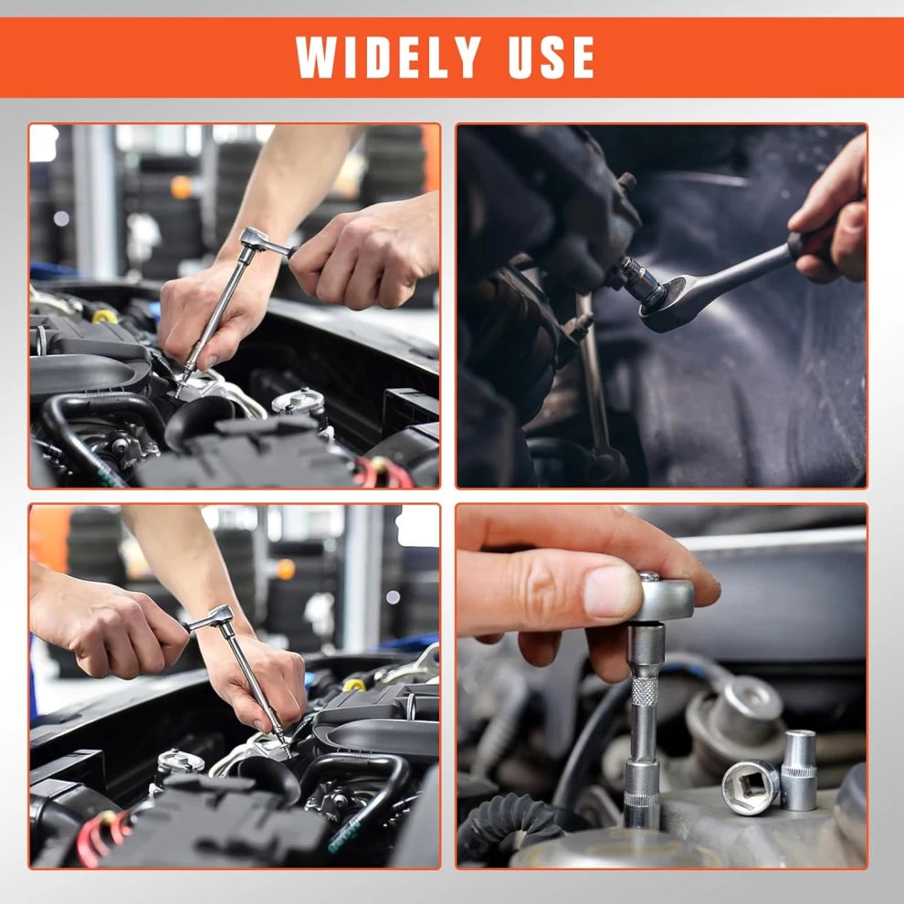 Socket Wrench Set Durable & Versatile Hand Tool Kit 53-Piece