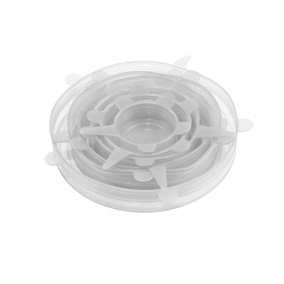 Silicone Stretch Lids Durable Food Bowl Cover-6 PCS