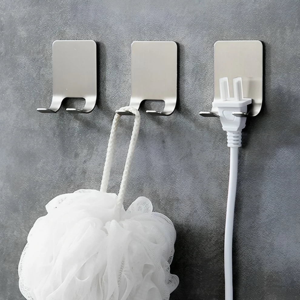 Wall Hooks Stainless Steel Multipurpose for Bathroom & Kitchen ( 2 pcs)