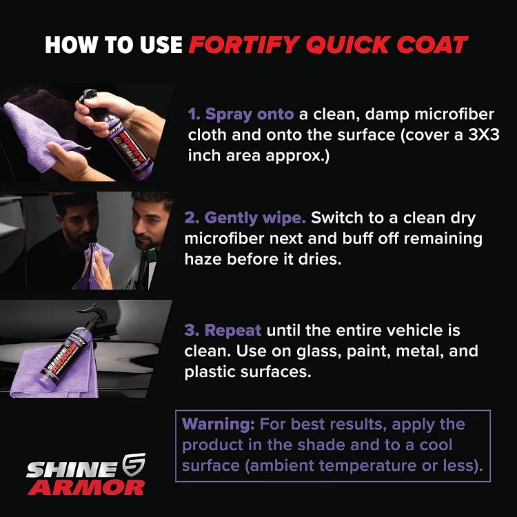 Shine Armor 3-in-1 Ceramic Waterless Wash, Shine, and Protect Spray