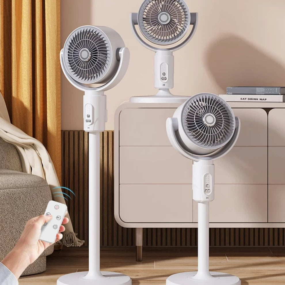 Standing 180° Circulation and Adjustable Height Fan with Remote Control (F1)