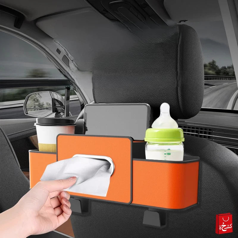 Space-Saving Car Back Seat Storage Box | Foldable Organizer for Car Essentials