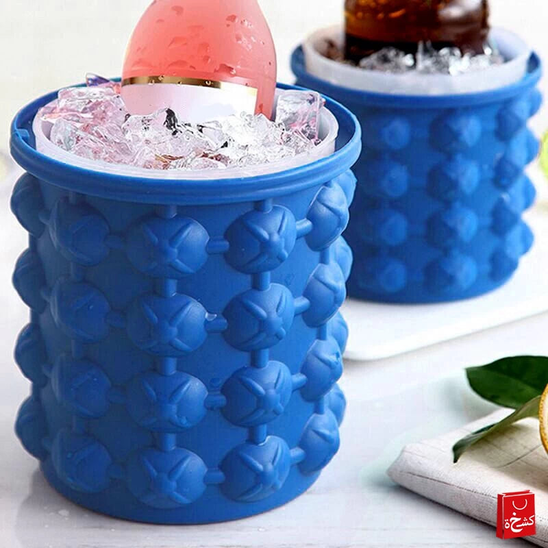 Silicone Ice Bucket Mold With Lid Large Space Saving Cube Maker