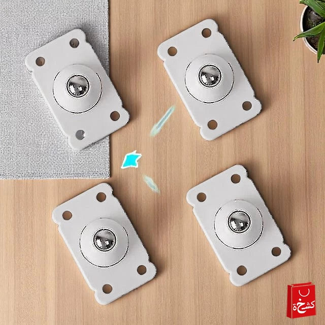 4 pcs Adhesive Swivel Casters Furniture Wheel-Upto 8kg