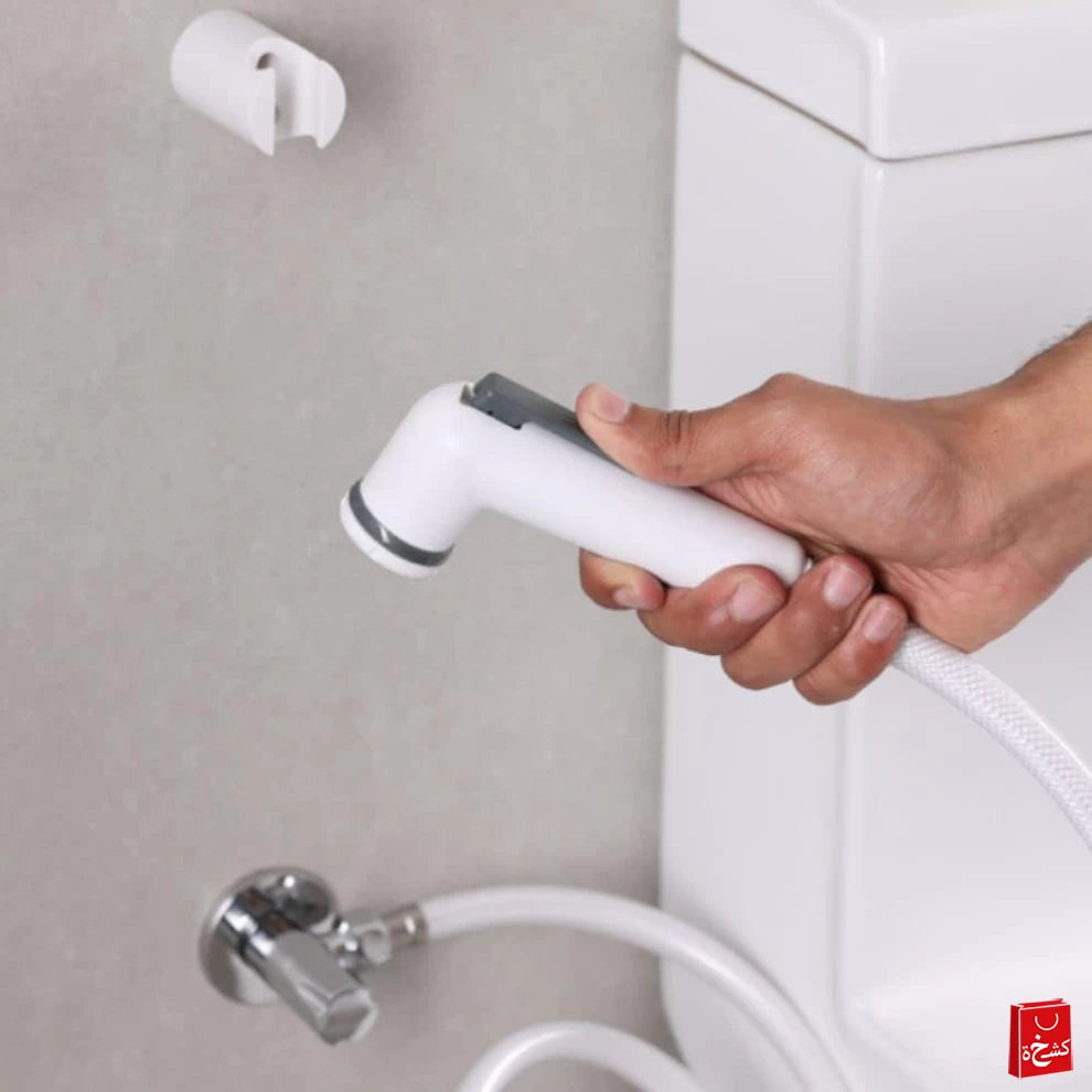 V.MAX MODI Bathroom Cleaning Set – White Shataf Faucet | Multi-Purpose ABS Sprayer