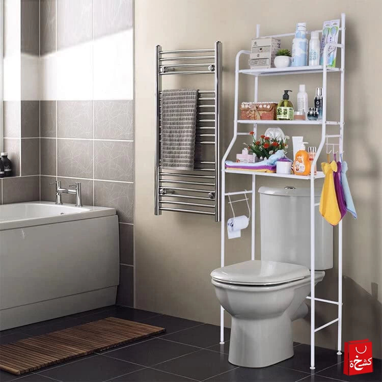 Toilet multi storage shelf rack with 3 tiers-154cm