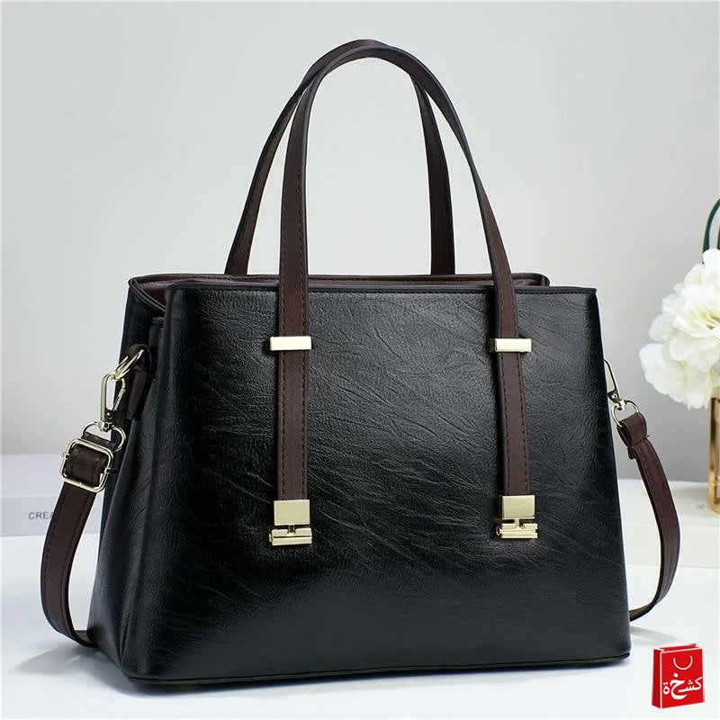 Women's Black Color PU Leather Bag