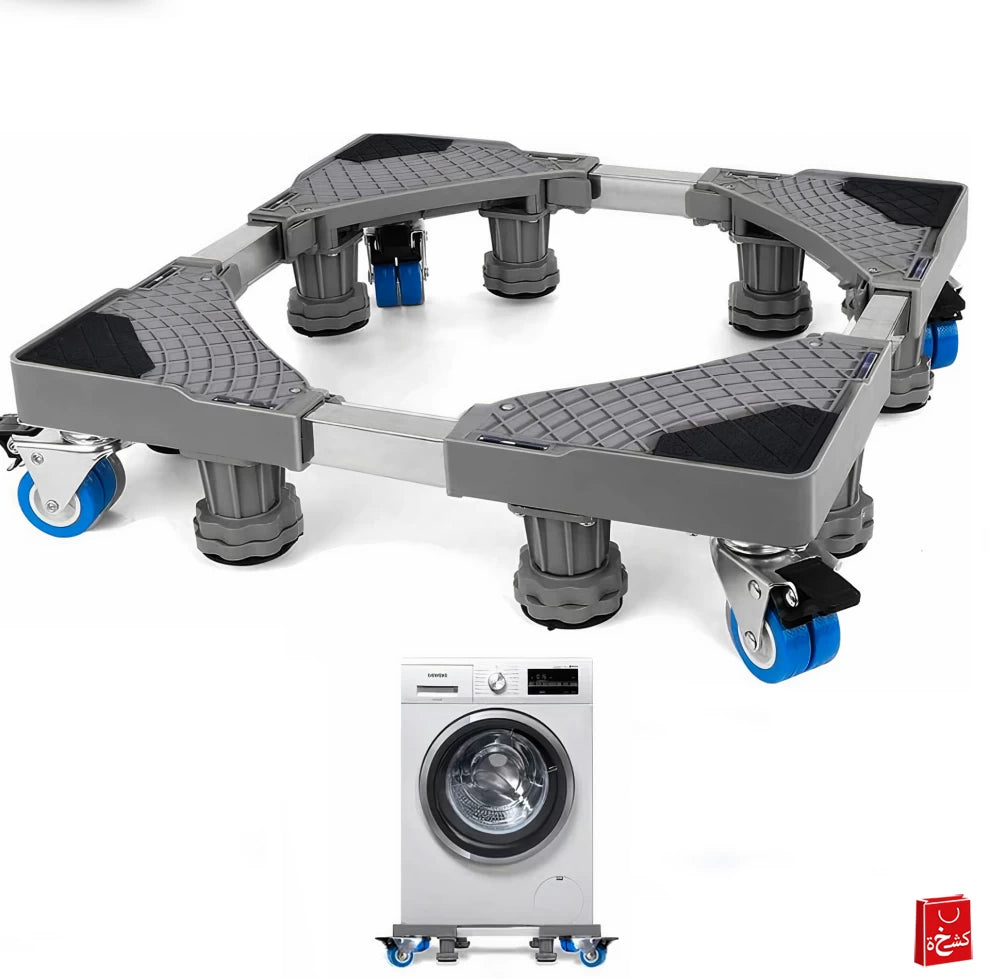 Adjustable Refrigerator/Qashing Machine 4 Locking Wheels Stand-55to66CM