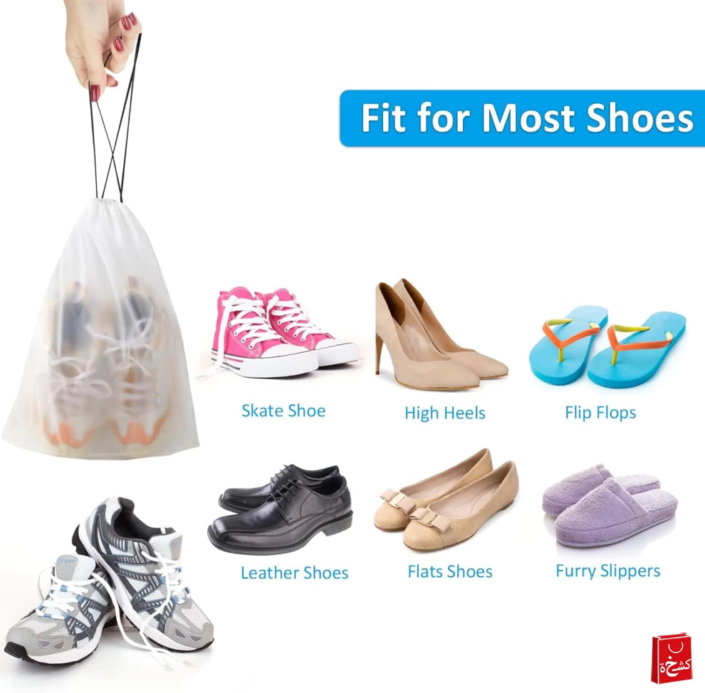 Frosted Shoe Bags for Travel – Waterproof Drawstring Packing Bags 40cm