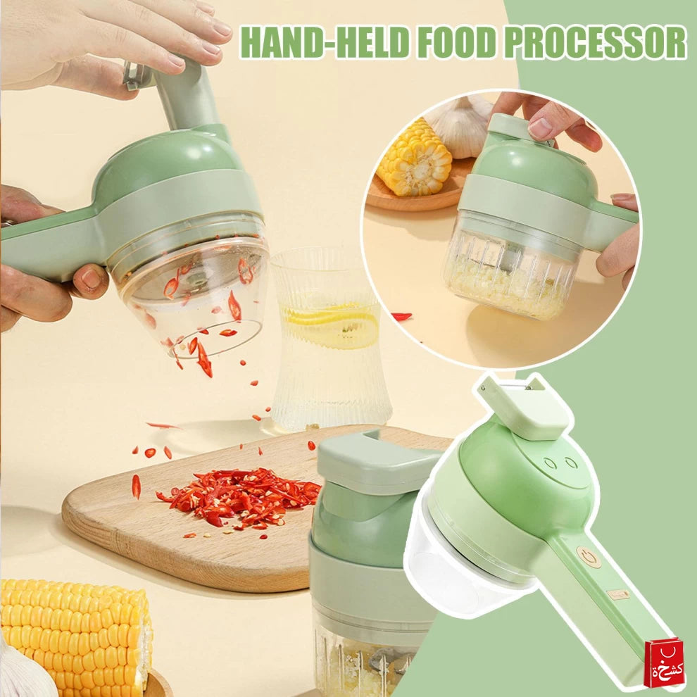 4 in 1 Electric Fruit Vegetable Slicer Chopper Cutting Machine Stainless Steel Blade