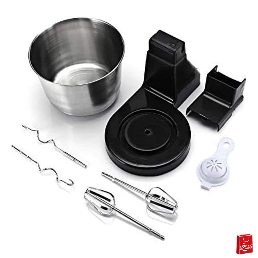 7-Speed Mixer Machine Electric Hand Whisk Egg Beater Baking Blender Mixing Bowl