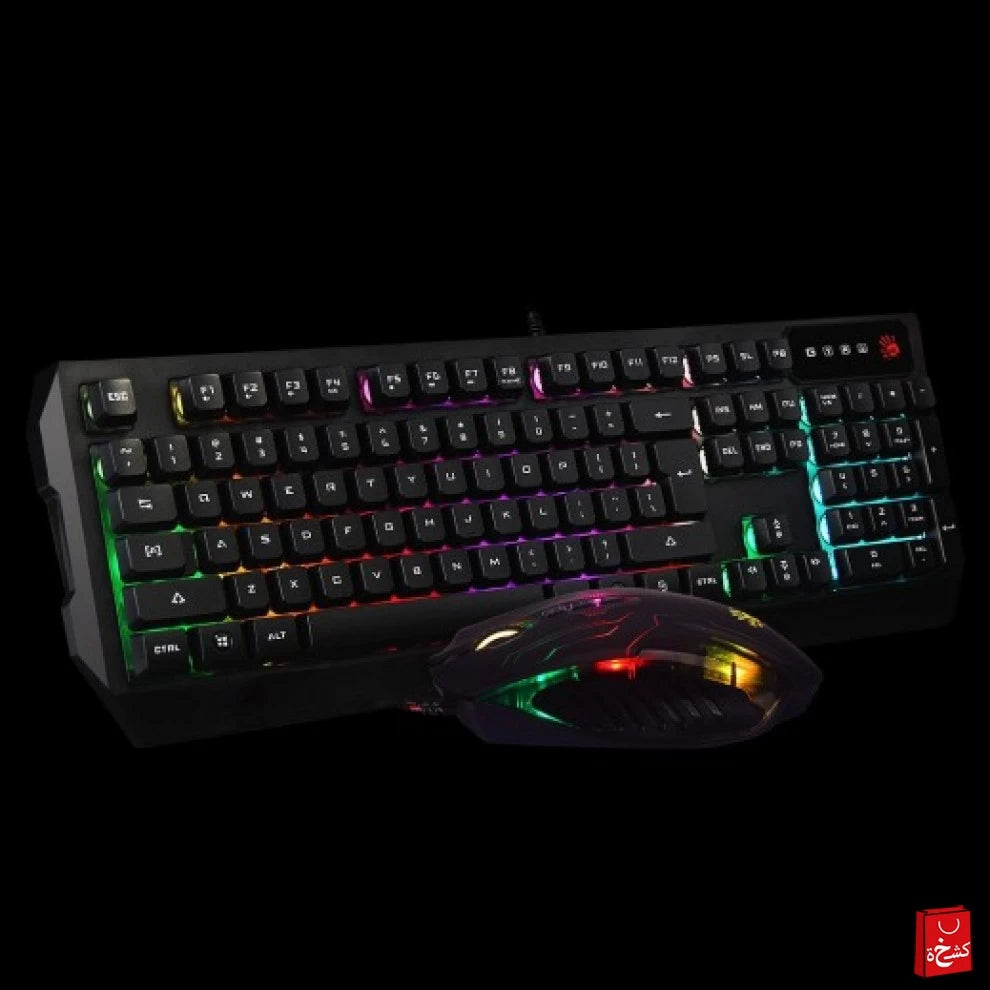 Bloody Neon Light Gaming Keyboard + Mouse