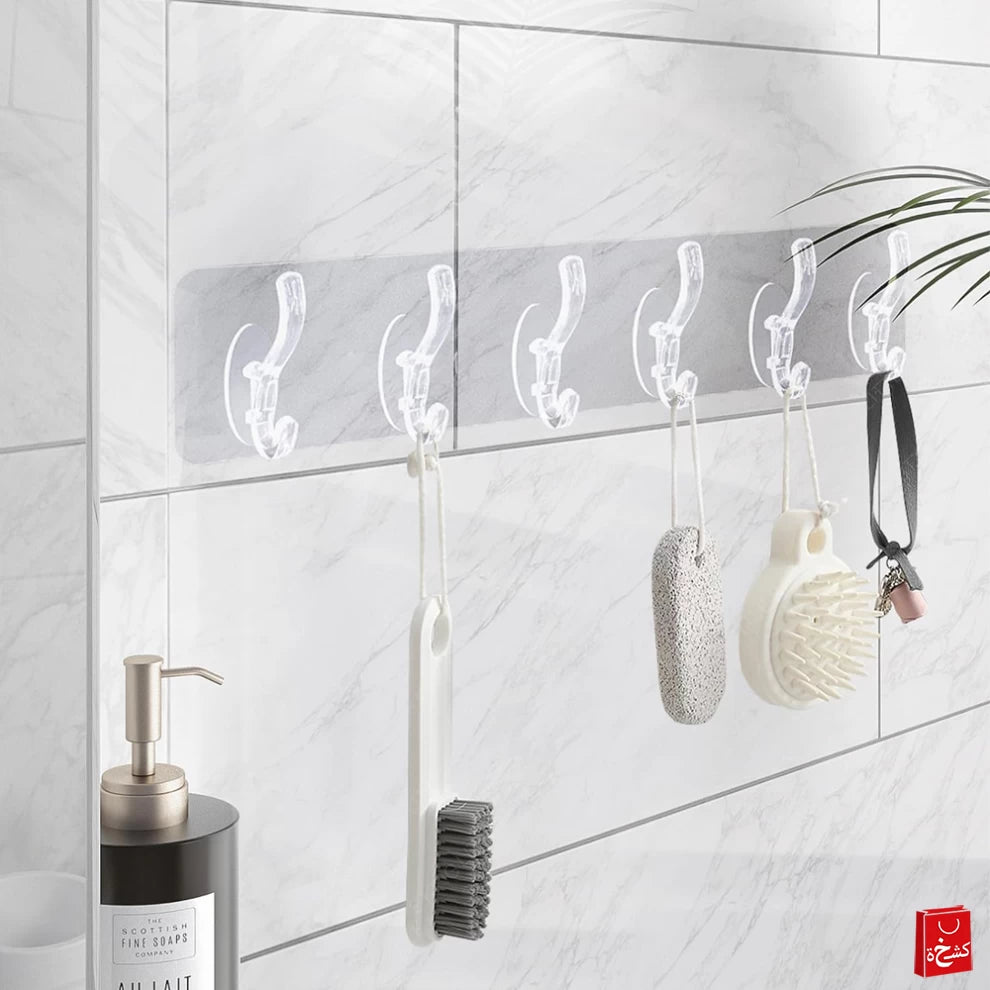 Adhesive Hooks Transparent Wall Hooks for Hanging