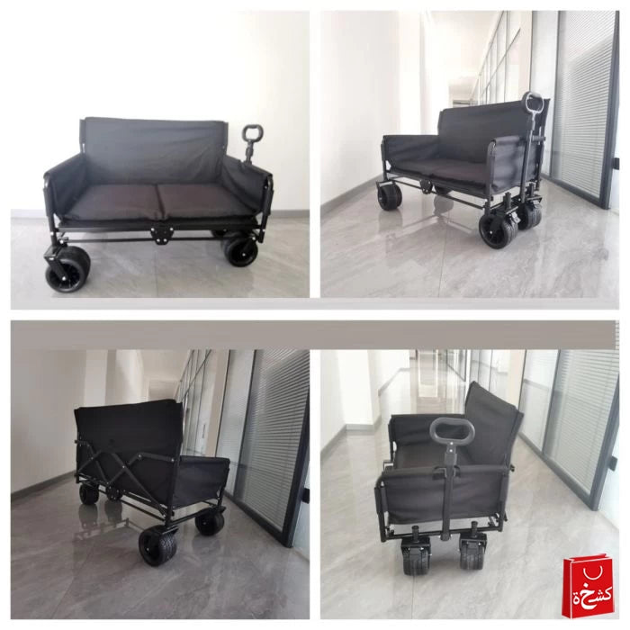 2 in 1 Foldable Trolley Cart Wagon and Chair
