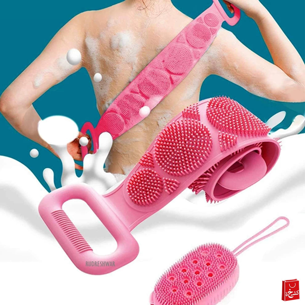 Silicone Bath Belt body Back Brush Wash Bathroom Clean Tools