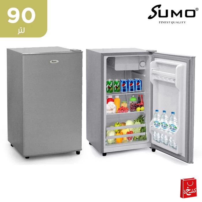 Sumo Single Door Refrigerator 90L – Silver