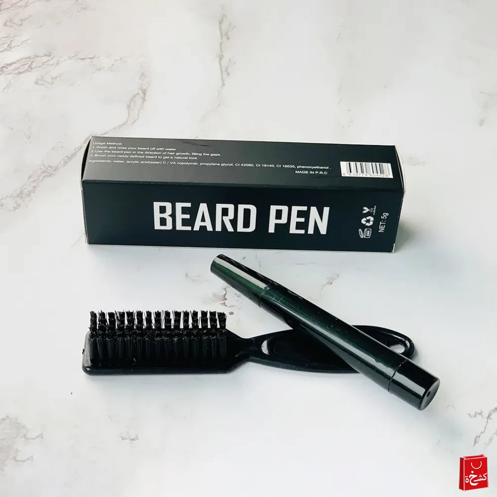 Waterproof Beard Filling Pen with Beard Brush