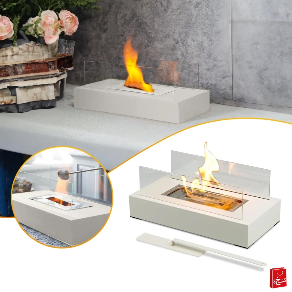Tabletop Rectangular Fireplace – Modern Indoor & Outdoor Flame Ambience