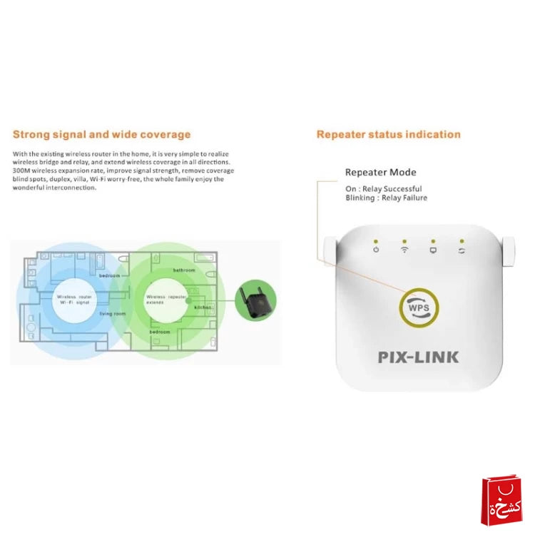 300Mbps مقوي الواي فاي اللاسلكي