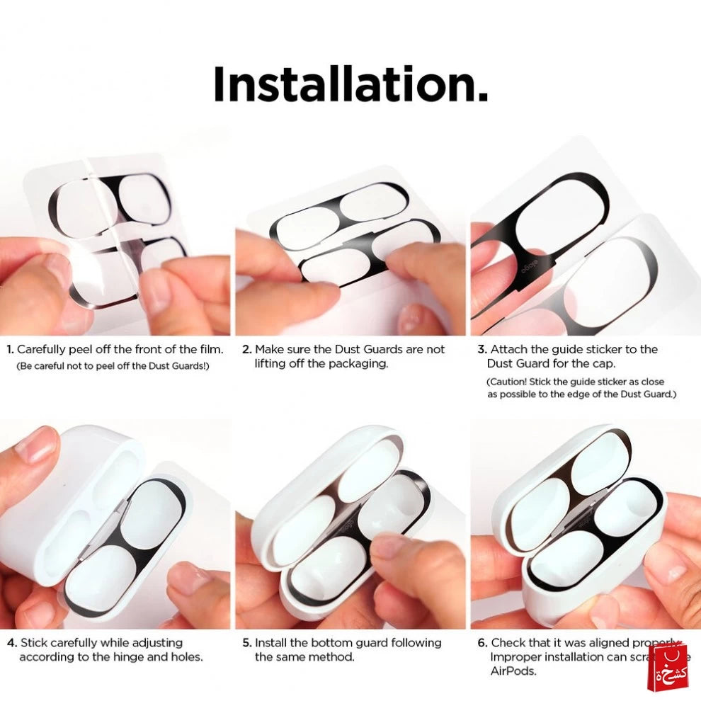 Ahastyle Premium Nickel Sheet Sticker for Airpods Pro-Silver