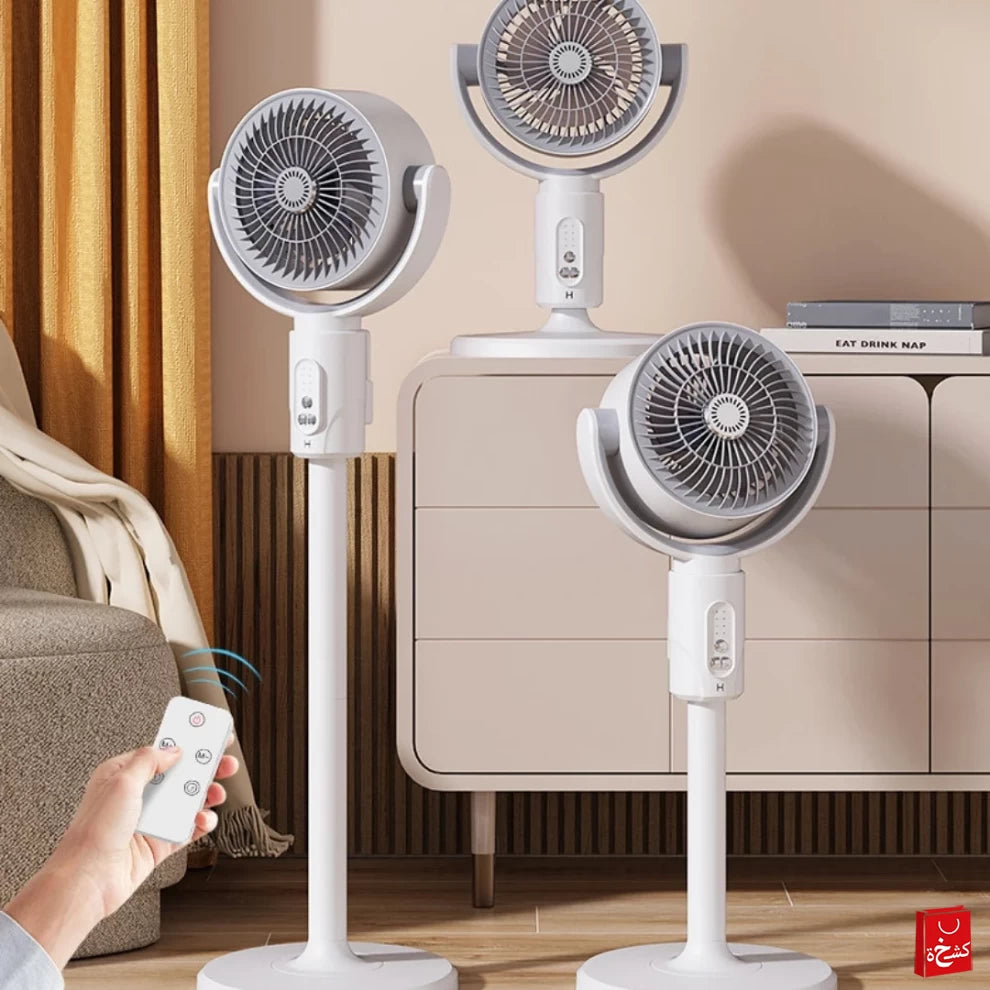 Standing 180° Circulation and Adjustable Height Fan with Remote Control (F1)