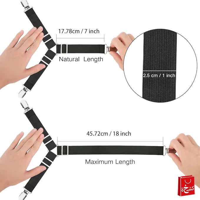 Adjustable Bed Sheet Holder Straps-4pcs