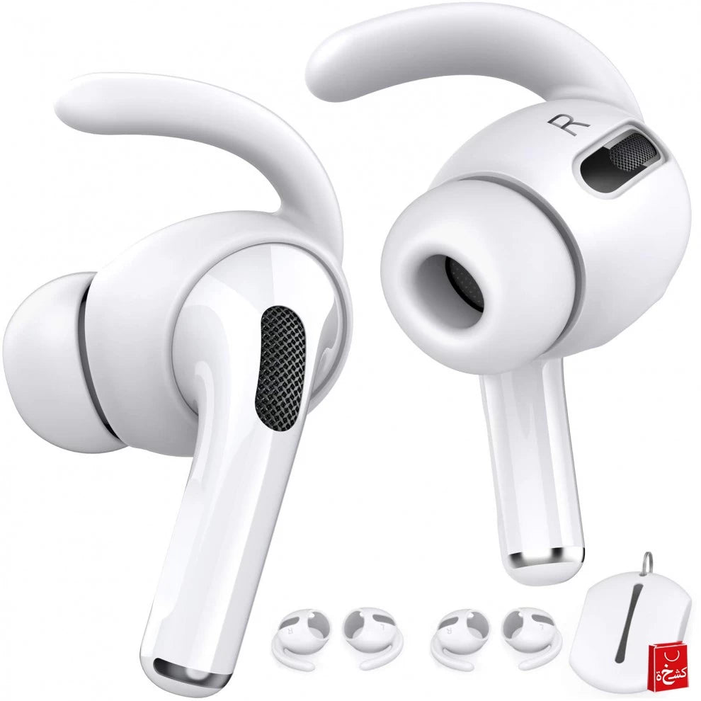 AhaStyle Fit in the Case Ear Covers for Airpods (3Pairs) - Black and White