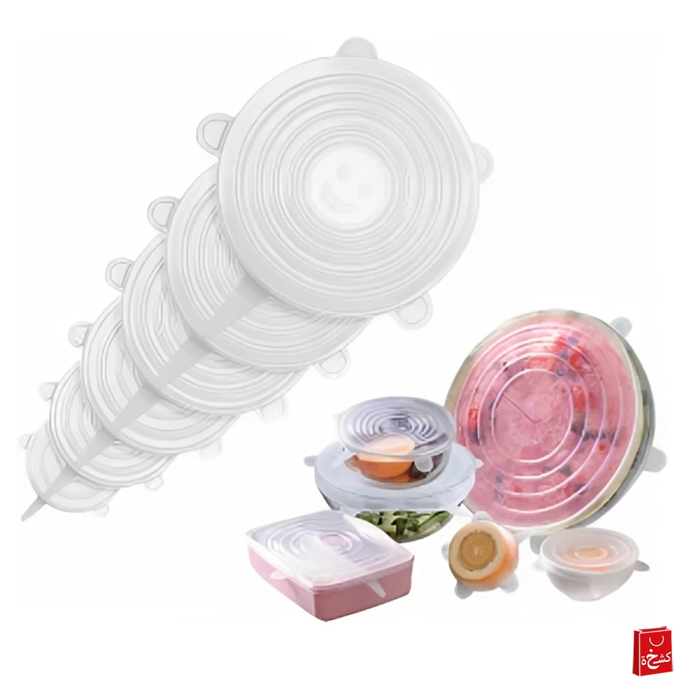 Silicone Stretch Lids Durable Food Bowl Cover-6 PCS