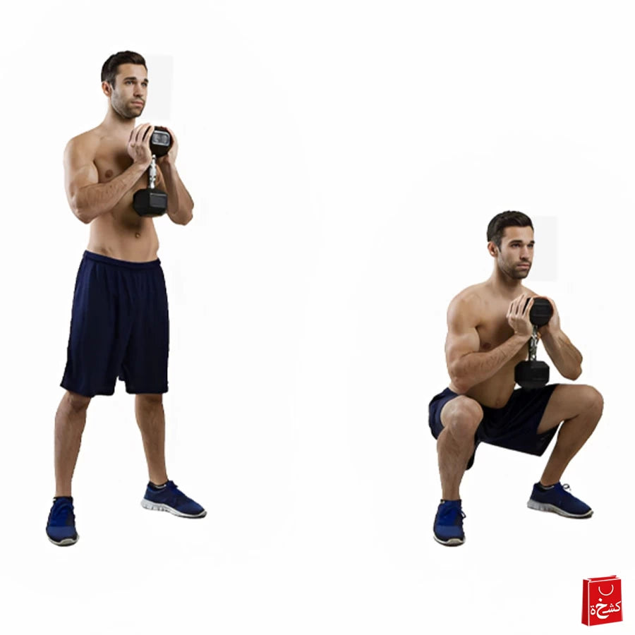 Weight Lifting Black Rubber Hex Dumbbell