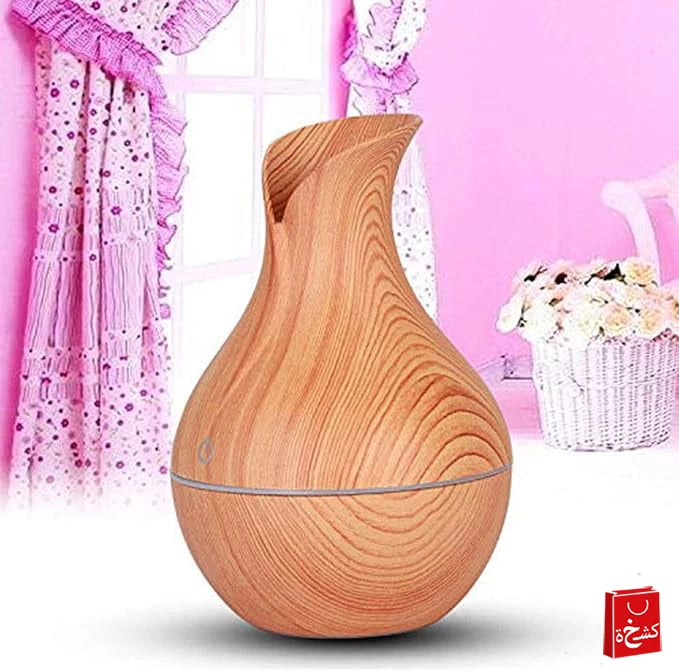 Wood Grain USB Humidifier ,Aroma Diffuser, Night Light Essential Oil Air Purifier